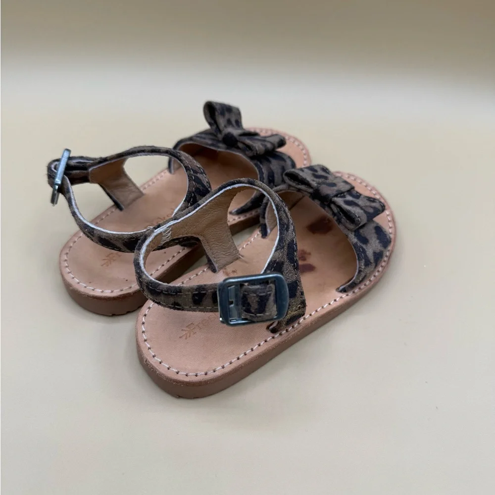 Freshly Picked Toddler‎ Sandals – Leopard Print Suede – Size 7